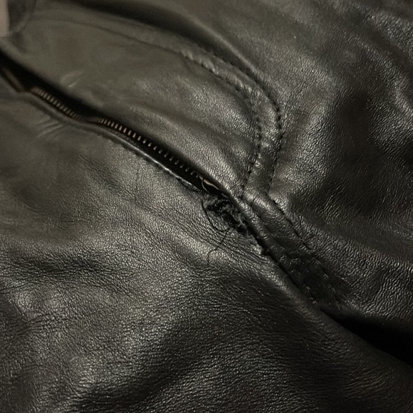 Casa Nova LEATHER Pants Size 28 (not hemmed) - Picture 10 of 10